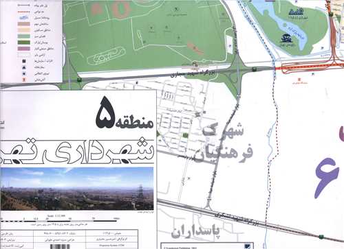 نقشه منطقه 5 تهران