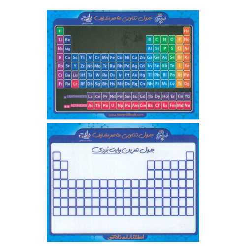 فلش کارت جدول تناوبي عناصر جيبي وايت بوردي (نارنجي)